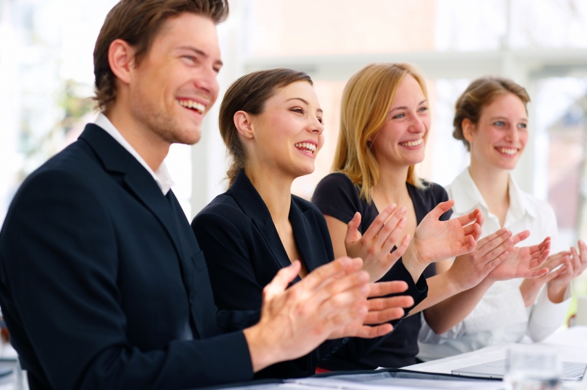 Men and Women Applauding