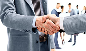 Businessmen shaking hands